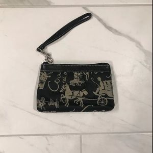 Authentic Coach Black Wristlet Wallet
